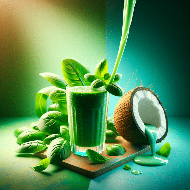 Refreshing and Hydrating Green Smoothie with Coconut Water